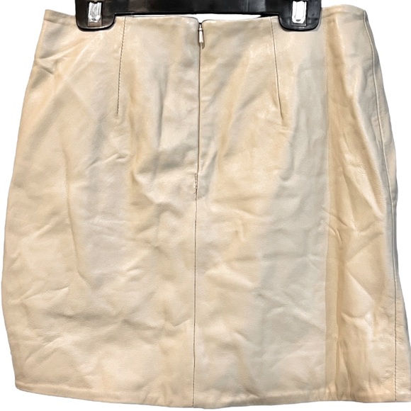 NWT LAMARQUE Aricia Skirt in Beige Lambskin Leather - Picture 8 of 10